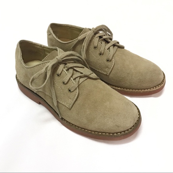 Polo Ralph Lauren Boys Suede Oxfords Size 1.5 - Picture 2 of 5